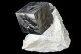 Shiny, Natural Pyrite Cube In Rock - Navajun, Spain #131114-1